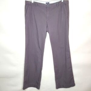 Gap Classic Khaki Pants Size 20 Long Gray Casual Wide Leg Trousers Tall Preppy